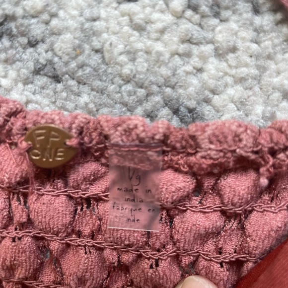 Free People Adella mini slip dress pink peach purple size L - Picture 3 of 6